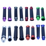 Motorcycle CNC Aluminum Rubber Gel Hand Grips for 7/8" Handle Bar Bicycle New 