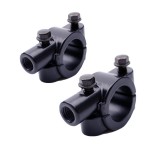 8mm 7/8" Motorcycle Handlebar Mirror Mount Holders Adapter Aluminum Clamp Black 