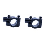 25mm 1" Motorcycle Handlebar 10mm Mirror Mount Adapters Holders Clamp Black 