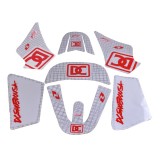 DC White Graphic Decal Stickers Set 3M for Yamaha PW50 PW 50 50cc 