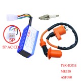 For Honda XR50 CRF50 pit bike 70cc 90cc 110cc CDI + Ignition Coil +spark plug 