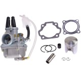 Carburetor & Piston Rings Gasket Kit for Yamaha PW 80 PW80 Peewee Carb 