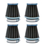 4X 54mm Universal Motorcycle Pod Air Filter For Honda Yamaha Suzuki Kawasaki 