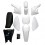 White Fender Fairing & Seat & Fuel Tank Plastic Kit for Honda CRF70 Pit Bike 